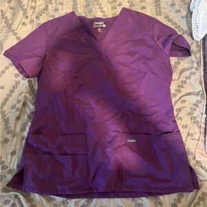 Sanibel Women's V-Neck Purple Scrub Top